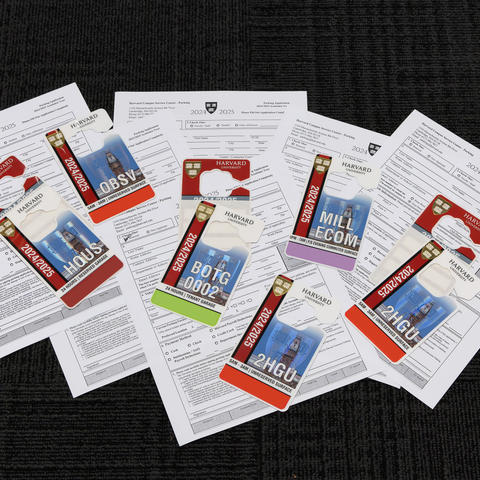 hangtags and applications in a pile